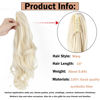 Picture of Mitrygreen Claw Clip Ponytail Extension 18" Clip in Wavy Ponytail Hair Extensions Long Pony Tails for Women Extensions Platinum Blonde Wave Hairpiece