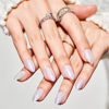 Picture of Chrome Handmade Gel Nails Stiletto Fake Nails with Design, Donut Stick Glue on Nails for Women, Reusable Acrylic Daily Pure Natural False Nail Kits