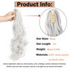Picture of Mitrygreen Claw Clip Ponytail Extension 18" Clip in Wavy Ponytail Hair Extensions Long Pony Tails for Women Extensions Silver Grey Wave Hairpiece
