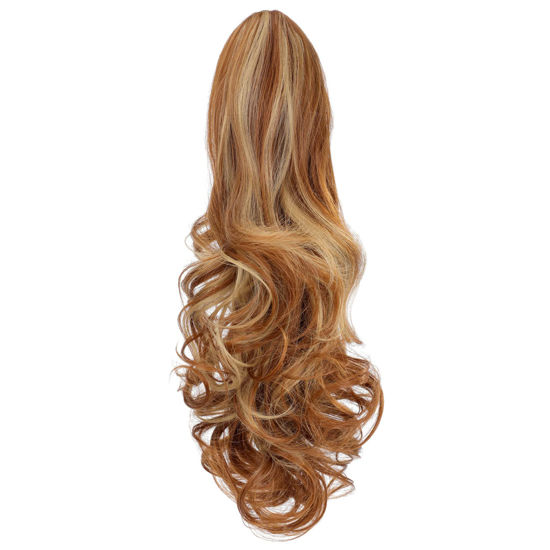 Picture of Mitrygreen Claw Clip Ponytail Extension 18" Clip in Wavy Ponytail Hair Extensions Long Pony Tails for Women Extensions Light Auburn Wave Hairpiece