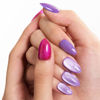 Picture of GLAMERMAID Purple Pink Cat Eyes Press on Nails Short Almond, Ombre Magnet Handmade Jelly Gel Fake Nail Kit, Glitter Magnetic Stick Glue on Nail Stiletto, Grape Aurora Medium Oval False Nail for Women