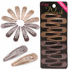 Picture of Dofash Snap hair clips metal grips 5cm/2in basic hair accessories 12pcs (dark brown 6pcs+light brown 6pcs )