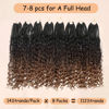 Picture of Boho Box Braids Crochet Hair 16 Inch Goddess Braids Crochet Hair Pre Looped Boho Crochet Braids with Curly Ends, Bohemian Box Crochet Braids for Black Women Knotless Synthetic Hair Extensions(1B-4-30)