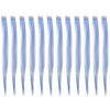 Picture of SWACC 12 Pcs Straight One Color Party Highlights Clip on in Hair Extensions Colored Hair Streak Synthetic Hairpieces (Dull Blue)