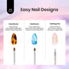 Picture of Beetles Nail Art Brushes, 8pcs Double-headed Nail Art Tool Set, Nail Dotting Tools, Striping Nail Art Brushes for Lines, Nail Drawing Pen with Bow knot Stickers Valentine's Day Gift for Women