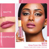 Picture of Oulac Matte Liquid Lipstick 2 PCS Set, Long Lasting Lipstick Waterproof Lip Stain, No Transfer, Creamy High Pigmented Formula with Rose Oil, Vegan [M09+M25]