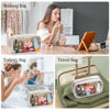 Picture of YOOLIFE Initial Make Up Bag Travel Toiletry Bag, Clear Makeup Bag Preppy Cosmetic Bag Travel Essentials Gifts for Women Teen Girlfriend Teacher Mom Birthday Daughter Gifts Swim Gifts For Girls White G