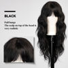 Picture of HAIRCUBE Black Wig with Bangs for Women Long Wavy Hair Wig Black Wig Curly Wavy Synthetic Wigs for Girls Daily Party Use
