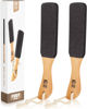 Picture of Pumice Stone Foot File (2-Pack), Wooden Handle Foot Scrubber & Callus Remover for Dry, Rough Skin and Corns Pedicure Foot Scrubber