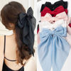Picture of Hair Bows for Women & Girls: Big Bow Clips with Ribbons - Bow-Knot Clips for Thick & Thin Hair, Nonslip Claw Clips, 5 PCS