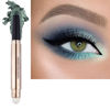 Picture of LGSZGDCN Green Eyeshadow stick Makeup Brush, Smooth Cream Shimmer Pencil Long Lasting Waterproof Eye Shadow Highlighter Makeup Hypoallergenic Highlighter Multi-Dimensional eyes Look