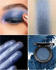 Picture of HOOMUSS Single Blue Eyeshadow Shimmer Handmade Eye Sahdow Pressed Powder Palette, High Pigmented & Long Lasting, Intense Color Blue Eye Shadow (Blue)