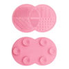 Picture of Makeup Brush Cleaning Mat, Silicone Makeup Brush Scrubber, Makeup Brush Cleaner Pad, Cosmetic Brush Cleaner, Brush Cleaning Pad, Suitable for Makeup Brush, Makeup Sponge, Powder Puff (Pink)