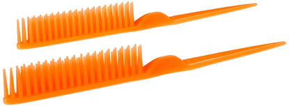 Picture of CocoBlack Naturals 3 Row Styling Comb For Detangling, Defining And Separating Curls (Orange)
