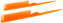 Picture of CocoBlack Naturals 3 Row Styling Comb For Detangling, Defining And Separating Curls (Orange)