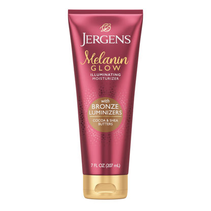 Picture of Jergens Hand and Body Lotion, Melanin Glow Illuminating Moisturizer, With Bronze Luminizers, 7 Oz