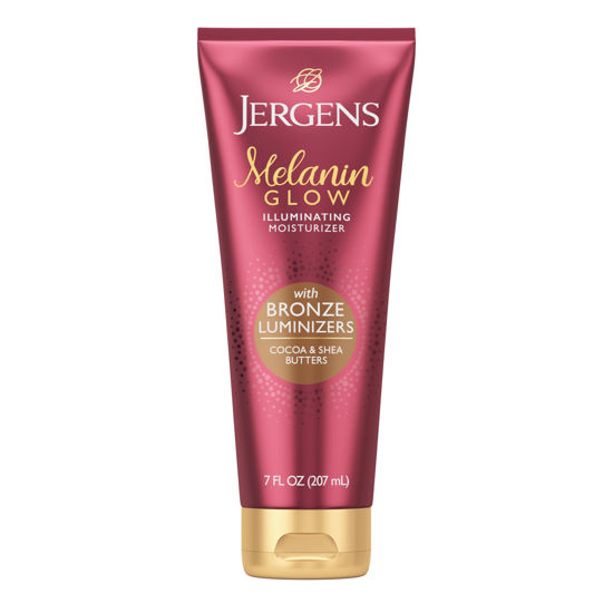 Picture of Jergens Hand and Body Lotion, Melanin Glow Illuminating Moisturizer, With Bronze Luminizers, 7 Oz