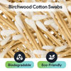 Picture of 250 Biodegradable Long Cotton Swabs - 8 Inch Cotton Swabs for Ears - Long Q Tips Made From Birchwood and 100% Cotton - Lint Free