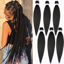Picture of Pre stretched Braiding Hair 26Inch Braiding Hair Extensions Hot Water Setting Synthetic Hair Pre Stretched Crochet Braids Hair Yaki Texture(26 Inch,6 Packs,1B#）