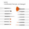 Picture of 21 Pcs Nail Art Brushes Set Gel Nail Art Design Tools with Palette Nail Stuff Nail Tech Supplies 2-way Dotting Pens Acrylic Silicone Manicure Kit DIY Makeup Display Board, Green