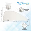 Picture of KEEPOZ Hair Towel Wrap Quick Dry 100% Cotton Super Absorbent Turban Head Wrap for Women with Button, Non Microfiber Anti Frizz Hair Cap for Curly, Long & Thick Hair (White Check, 2 Pcs)
