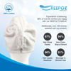 Picture of KEEPOZ Hair Towel Wrap Quick Dry 100% Cotton Super Absorbent Turban Head Wrap for Women with Button, Non Microfiber Anti Frizz Hair Cap for Curly, Long & Thick Hair (White Check, 2 Pcs)