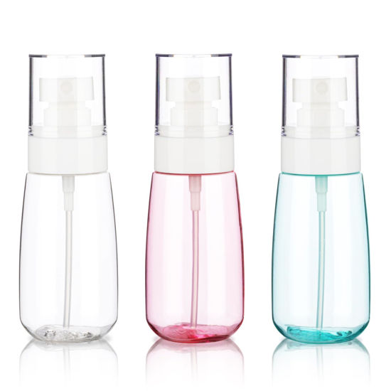 Picture of GIVITASOT 3pack Small Spray Bottle, 2oz Mini Spray Bottles, Empty Travel Spray Bottle, Fine Mist Plastic Spray Bottles (Clear+Green+Pink)