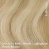 Picture of HOTBANANA Human Hair Clip in Hair Extensions, Dirty Blonde Mixed Bleach Blonde Hair Extensions 120g Clip in Hair Extensions Real Human Hair Straight Remy Hair Clip Ins 16 Inch 7pcs