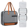 Picture of Toiletry Bag for Women, Water-resistant Travel Makeup Organizer with Hanging Hook, 5 Compartments Large Cosmetic Case for Accessories, Shampoo and Full Sized Container, Shower Bag, Christmas Gift