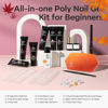 Picture of modelones Poly Gel Nail Kit 6 Colors with 8 W Nail Lamp Fall Winter Autumn Nail Extension Gel Kit Nude Brown Red Glitter Complete Starter Kit for Beginner DIY at Home for Women