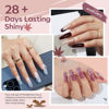 Picture of modelones Poly Gel Nail Kit 6 Colors with 8 W Nail Lamp Fall Winter Autumn Nail Extension Gel Kit Nude Brown Red Glitter Complete Starter Kit for Beginner DIY at Home for Women