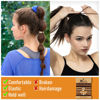 Picture of 8 PCS Hair Ties Bracelets in 8 Styles, Boho Hair Ties for Thick & Thin Hair, Cute Stretch Bracelets, Dark Coffee Colors Braided Hair Ties for Ponytail Holders, No Damage Elastics