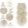 Picture of Vigorous Clip in Hair Extensions 20Inch Hair Extensions Clip Ins 6Pcs Long Wavy Soft Synthetic Hairpieces for Women(Platium Blonde)