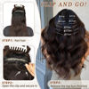 Picture of Vigorous Clip in Hair Extensions Black Long Wavy Hairpieces 20Inch Hair Extensions Clip Ins Soft Synthetic Hairpieces for Women (7Pcs)