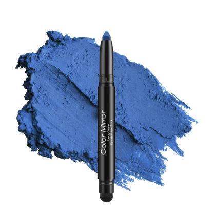 Picture of Color Mirror Longwear Cream Eye Shadow Sticks(61 Sapphire Matte), Smudge-Proof, Waterproof Eyeshadow,Silky Formula Matte With Makeup Brush,Sapphire Blue Eyeshadow Stick