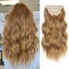 Picture of Vigorous Clip in Hair Extensions 20Inch Hair Extensions Clip Ins 6Pcs Long Wavy Hairpieces(Biscuit Brown)
