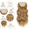 Picture of Vigorous Clip in Hair Extensions 20Inch Hair Extensions Clip Ins 6Pcs Long Wavy Hairpieces(Biscuit Brown)