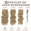 Picture of Vigorous Clip in Hair Extensions 6Pcs Mixed Dirty Blonde Hair Extensions Clip Ins 20Inch Natural Soft Synthetic Hairpieces for Women(Mixed Dirty Blonde)
