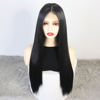 Picture of WXHWCX 13×6 Long Straight Synthetic Lace Front Wig For Women Smooth Wig Middle Part Black Synthetic Lace Wigs High Density Daily wigs For Women Party Wigs