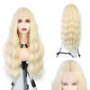 Picture of WXHWCX Blonde #613 Synthetic Lace Front Wigs Middle Part Loose Wave Heat Resistant Natural Hairline Fiber Hair Glueless Lace Wigs for Women Cosplay Wigs