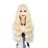 Picture of WXHWCX Blonde #613 Synthetic Lace Front Wigs Middle Part Loose Wave Heat Resistant Natural Hairline Fiber Hair Glueless Lace Wigs for Women Cosplay Wigs