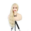 Picture of WXHWCX Blonde #613 Synthetic Lace Front Wigs Middle Part Loose Wave Heat Resistant Natural Hairline Fiber Hair Glueless Lace Wigs for Women Cosplay Wigs