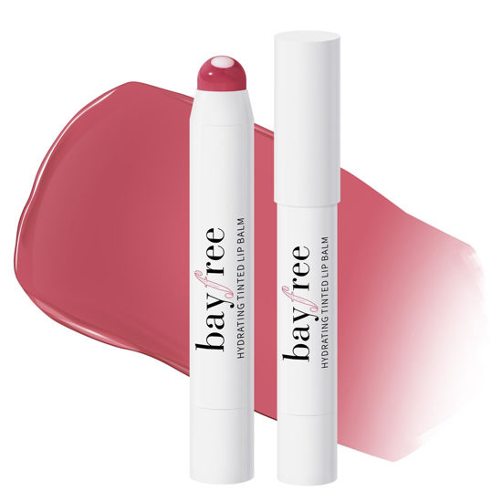 Picture of bayfree Tinted Lip Balm Plumper, Glossy, Pump Lips, Lightweight, Moisturize & Tint with Jojoba Seed Oil, Vegan Lip Balm Lip Care Present, Shimmer Orchid