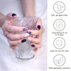 Picture of DUKASOU Semi Cured Gel Nail Strips, 28pcs Real Nail Polish Art Stickers/Wraps Need UV Light, Includes Prep Pads, Nail File & Wood Stick, Sticker Nails for Women Girls Kids DIY（Navy Blue)