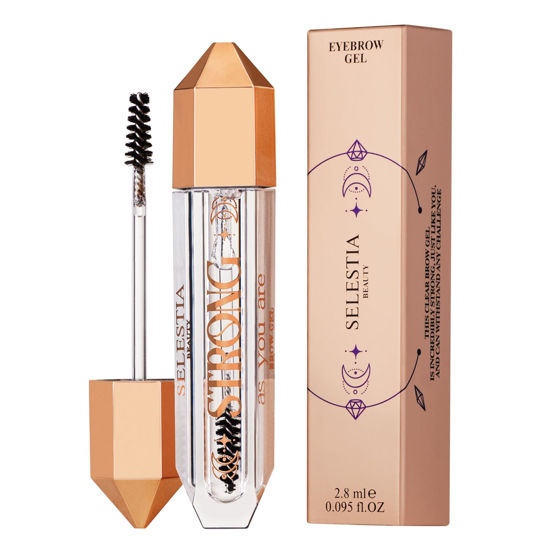 Picture of SELESTIA BEAUTY Clear Eyebrow Gel Strong As You Are - Long-Lasting Brow Gel for Styling and Sculpting - Shaping and Defining Effect - 0.095 Fl Oz