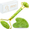 Picture of Disemot Jade Roller & Gua Sha Facial Tools, Natural Anti-Aging Jade Beauty Skin-Care Tool Face Roller to Rejuvenate Facial Skin Cooling, Slimming & Firming, Great as Stocking Stuffers