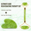 Picture of Disemot Jade Roller & Gua Sha Facial Tools, Natural Anti-Aging Jade Beauty Skin-Care Tool Face Roller to Rejuvenate Facial Skin Cooling, Slimming & Firming, Great as Stocking Stuffers