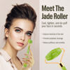 Picture of Disemot Jade Roller & Gua Sha Facial Tools, Natural Anti-Aging Jade Beauty Skin-Care Tool Face Roller to Rejuvenate Facial Skin Cooling, Slimming & Firming, Great as Stocking Stuffers