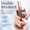Picture of Double Rhythm 2 Pcs 15ML No Wipe Gel Top Coat and Base Coat Set Clear Glossy Gel Polish Kit Soak Off LED (Top Coat and Matte Coat)