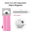 Picture of MelodySusie Acrylic Nail Clippers with 15pcs Magnet Sizers, Professional Nail Clippers Cutters for Long Acrylic Gel Nails Tips, Adjustable Stainless Nail Trimmer, Manicure Tool for Salon Home, Pink